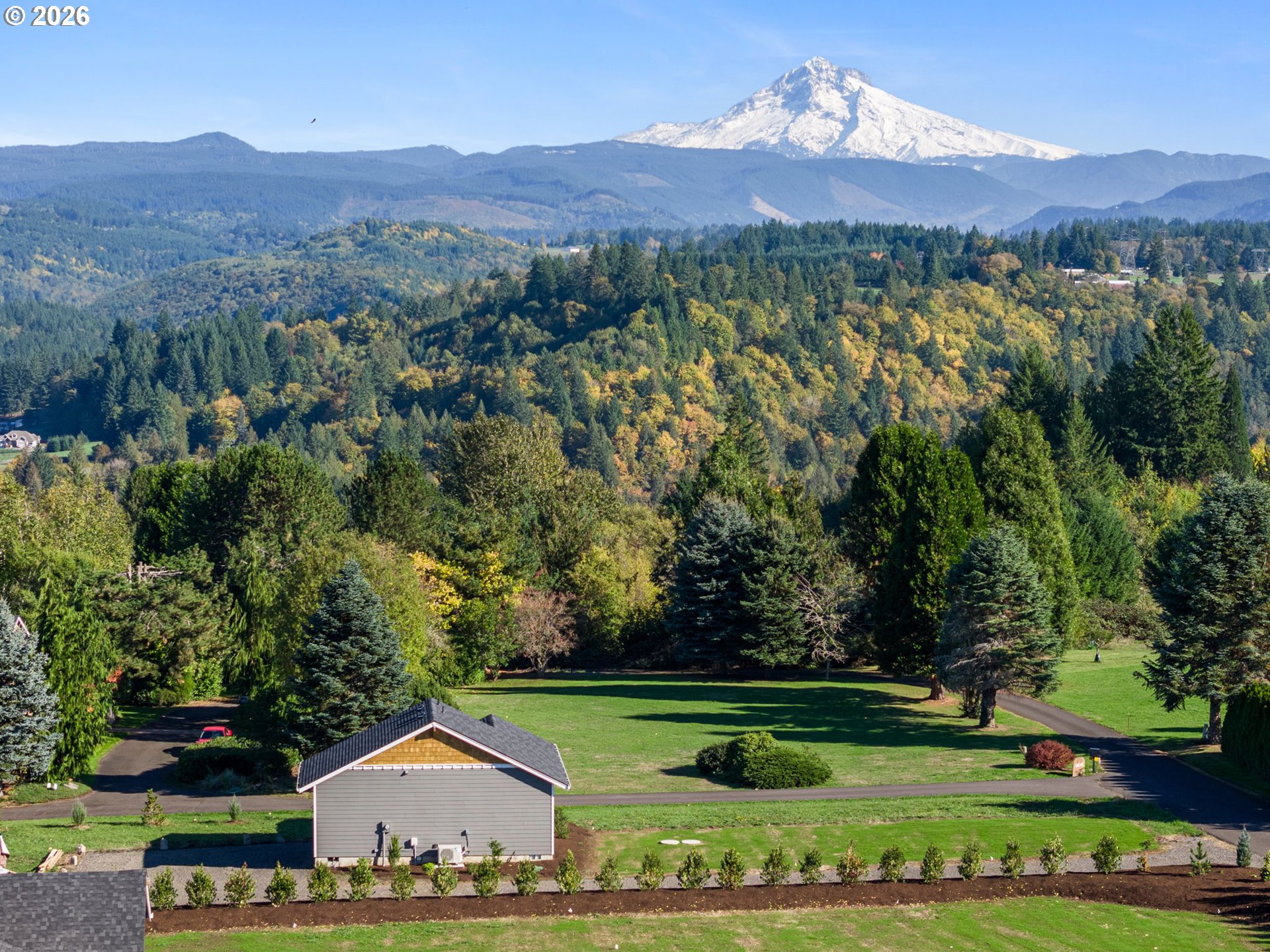 18255 Southeast Vista View Court Sandy, OR 97055 - Photo 4 of 48 an aerial view of a house with mountain view