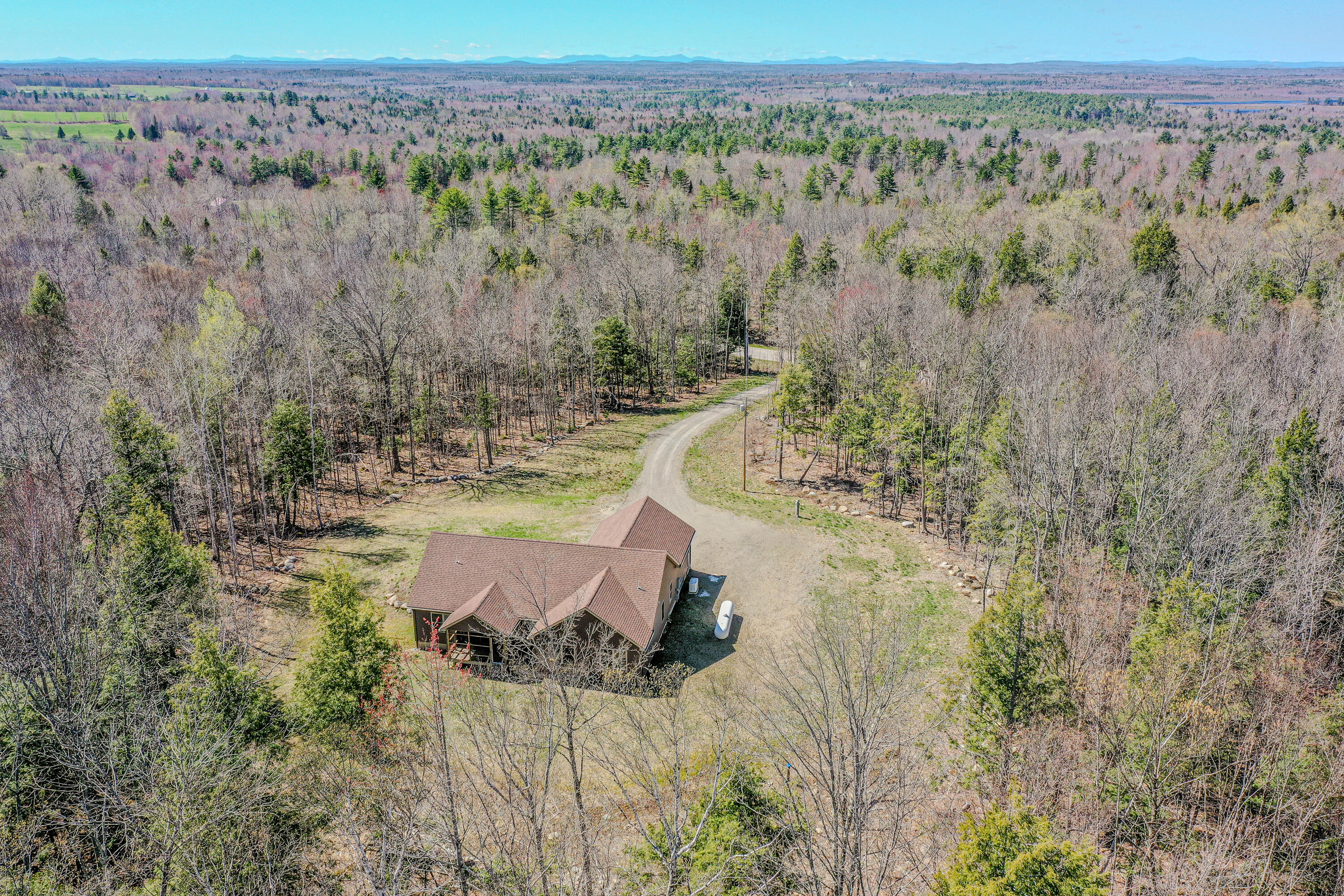 90 Troy Center Road Troy, ME 04987 - Photo 1 of 46 Primary -Overview aerial to house