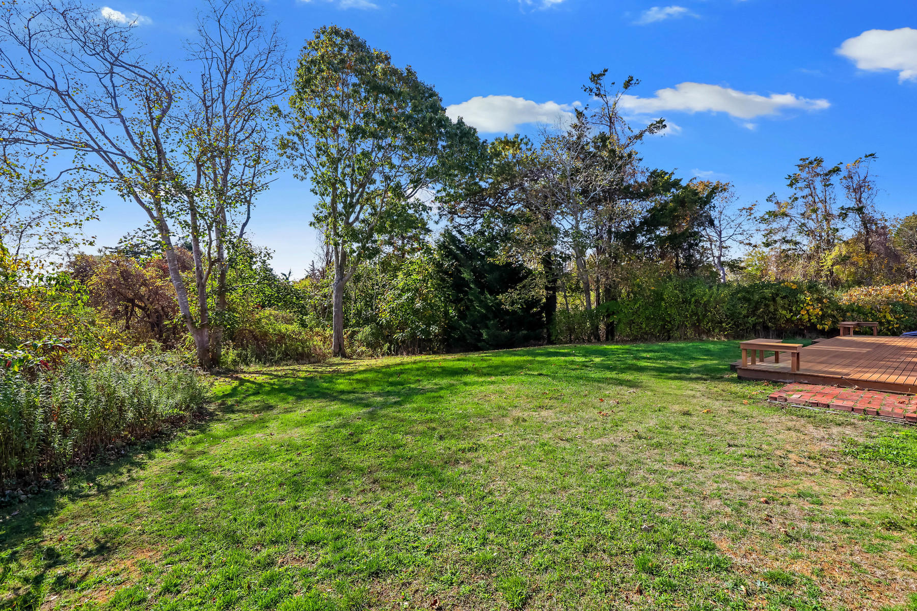 21 Briar Spring Road Orleans, MA 02653 - Photo 32 of 65 a backyard of a house with lots of green space