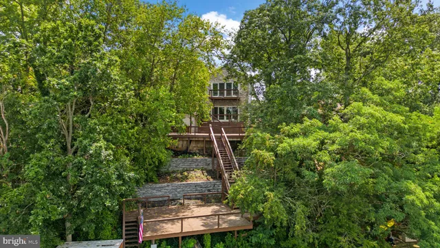a view of a lake with a mountain