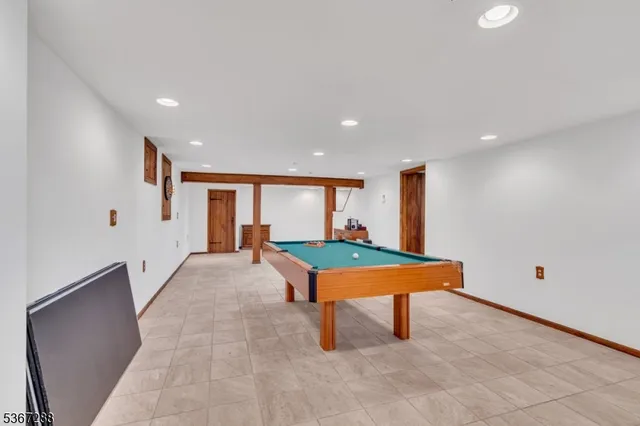 a room with table tennis table