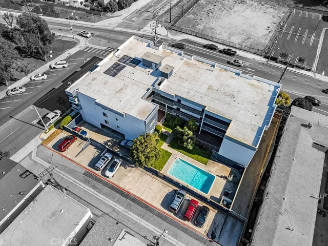 an aerial view of a city