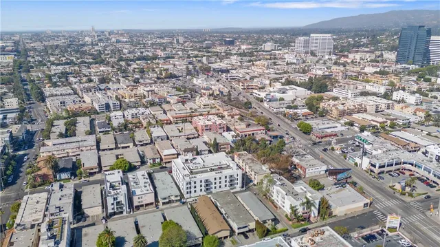 an aerial view of multiple house