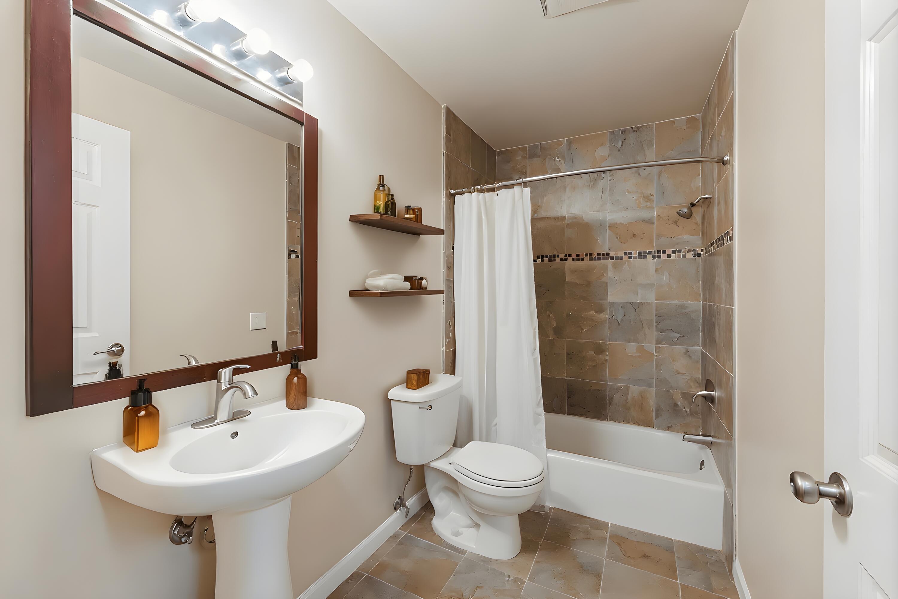 31 Dearborn Place, Unit 36 Goleta, CA 93117 - Photo 4 of 8 a bathroom with a sink toilet and shower