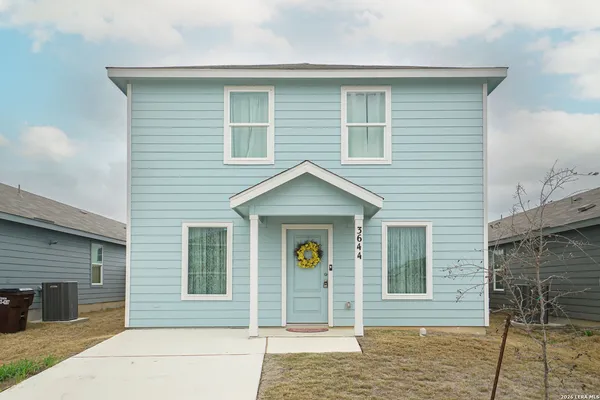 a front view of a house