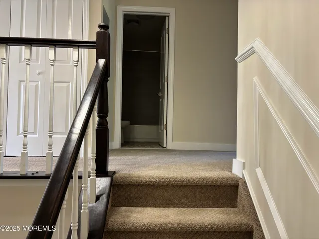 a view of an entryway with staircase