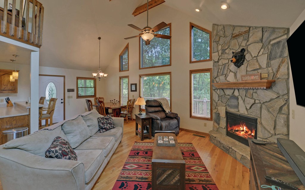 56 Waxwing Trail Murphy, NC 28906 - Photo 13 of 49 a living room with furniture and a fireplace