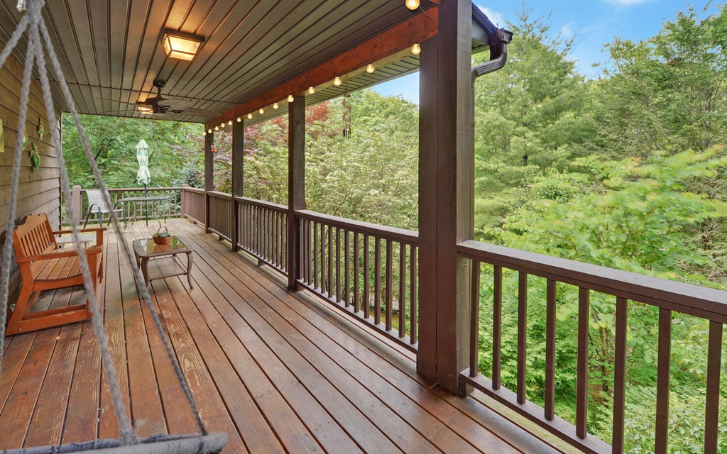 56 Waxwing Trail Murphy, NC 28906 - Photo 41 of 49 a view of balcony with wooden floor