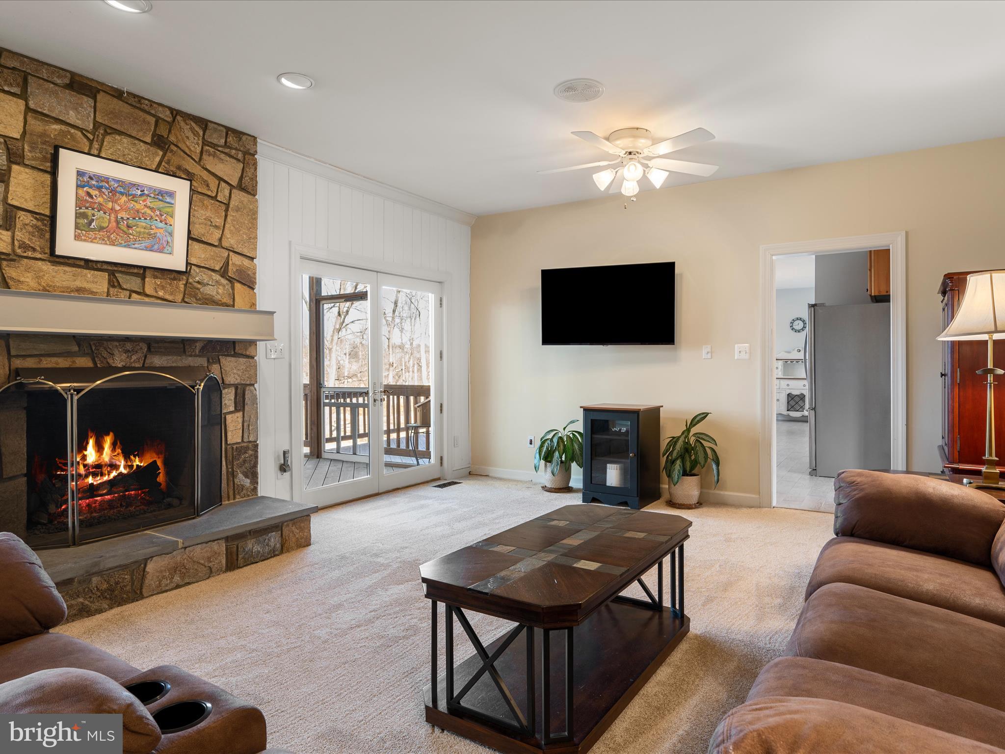 41950 Saddlebrook Place Leesburg, VA 20176 - Photo 23 of 87 a living room with furniture a fireplace and a flat screen tv