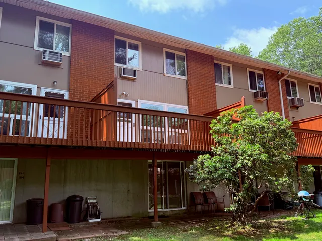 a front view of a house with balcony