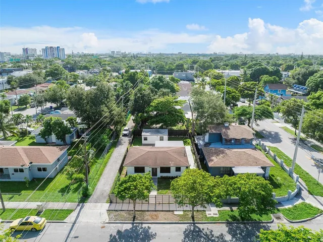 an aerial view of multiple house