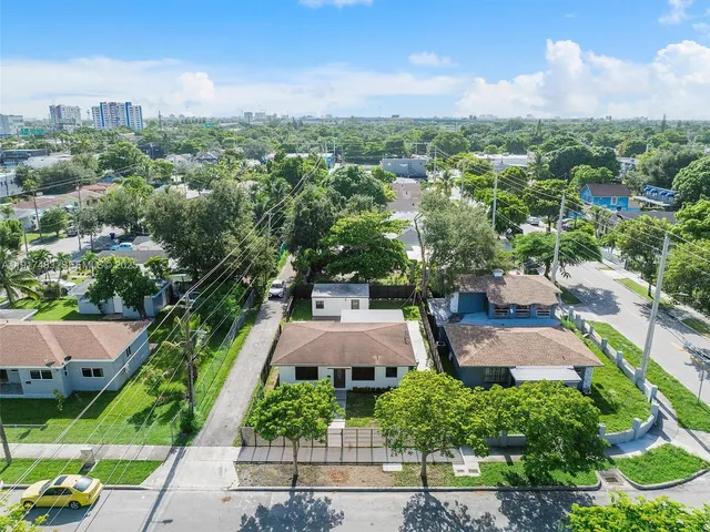 an aerial view of multiple house
