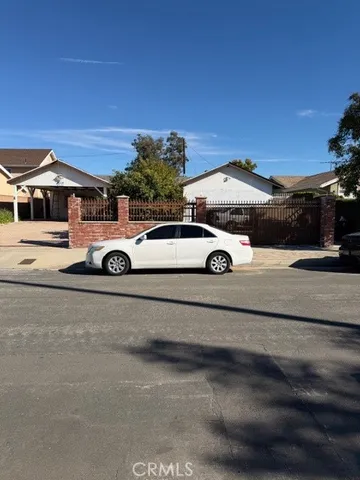 a car parked in front of a building