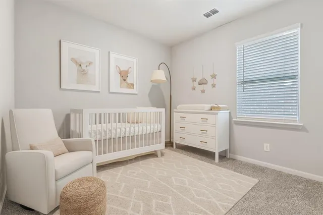 a bedroom with furniture and a window