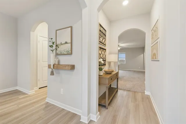 a view of livingroom with furniture and wooden floor