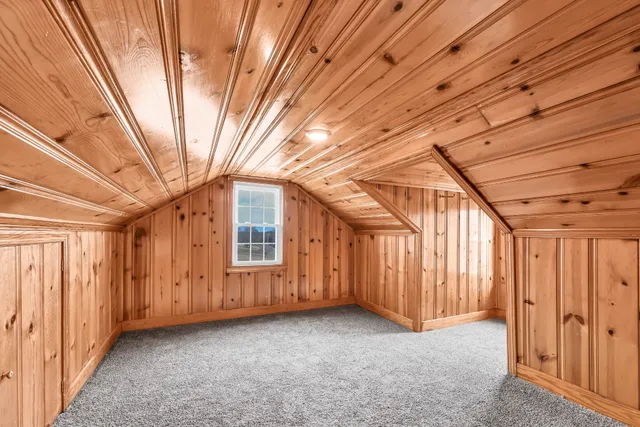 a view of a backyard with hardwood