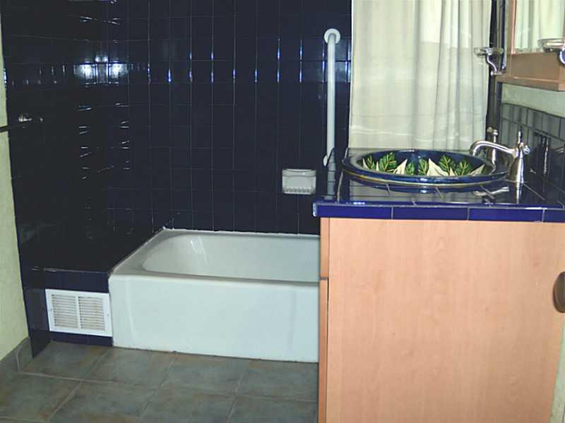 326 Castlegate Road Forest Hills, PA 15221 - Photo 19 of 25 Full Bath. New dark blue tile, hand painted sink bowl and ceramic floor