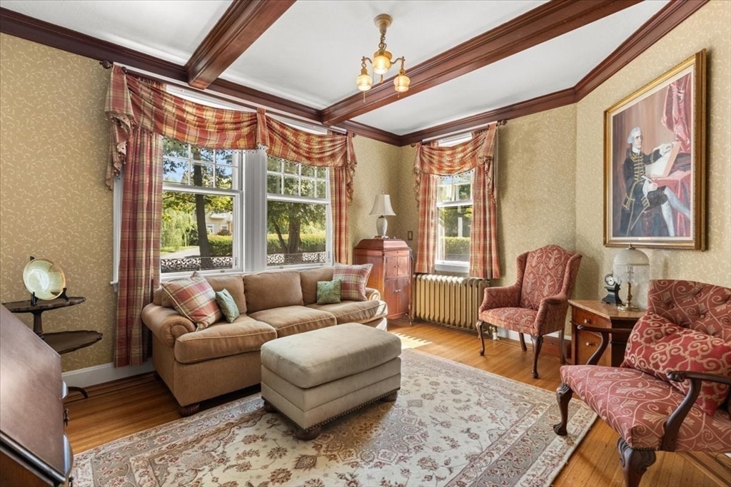 155 Mt Vernon Street Dedham, MA 02026 - Photo 18 of 50 a living room with furniture and a large window