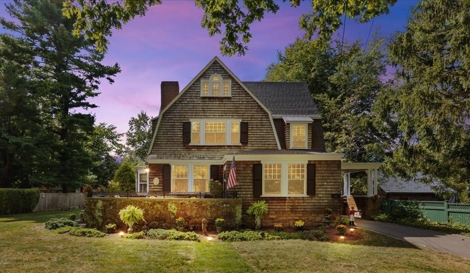 155 Mt Vernon Street Dedham, MA 02026 - Photo 9 of 50 a front view of a house with a yard
