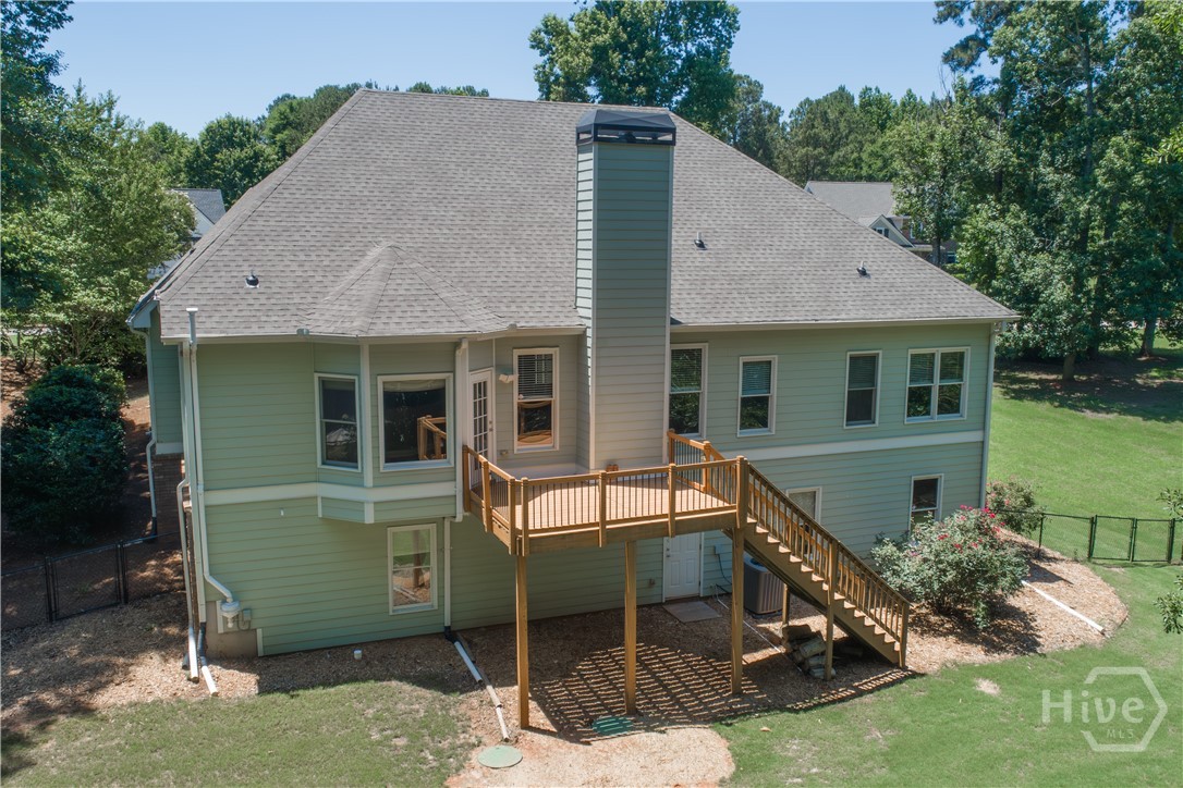 217 Hidden Spring Way Athens, GA 30605 - Photo 43 of 55 Aerial Back View of the House