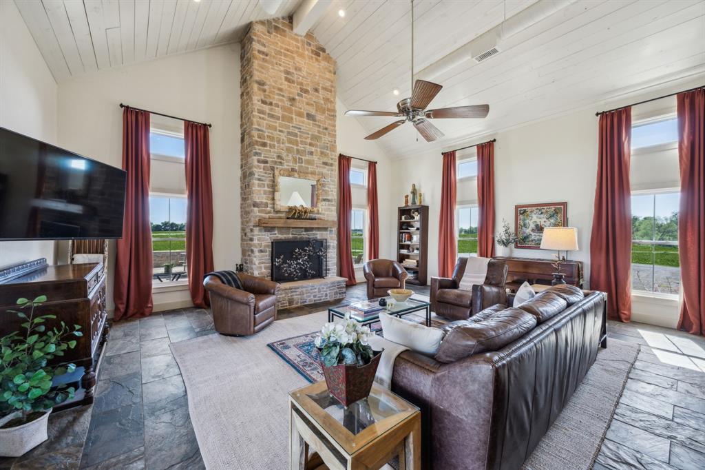 5905 Cr-1093 Celeste, TX 75423 - Photo 12 of 40 a living room with furniture a flat screen tv and a large window