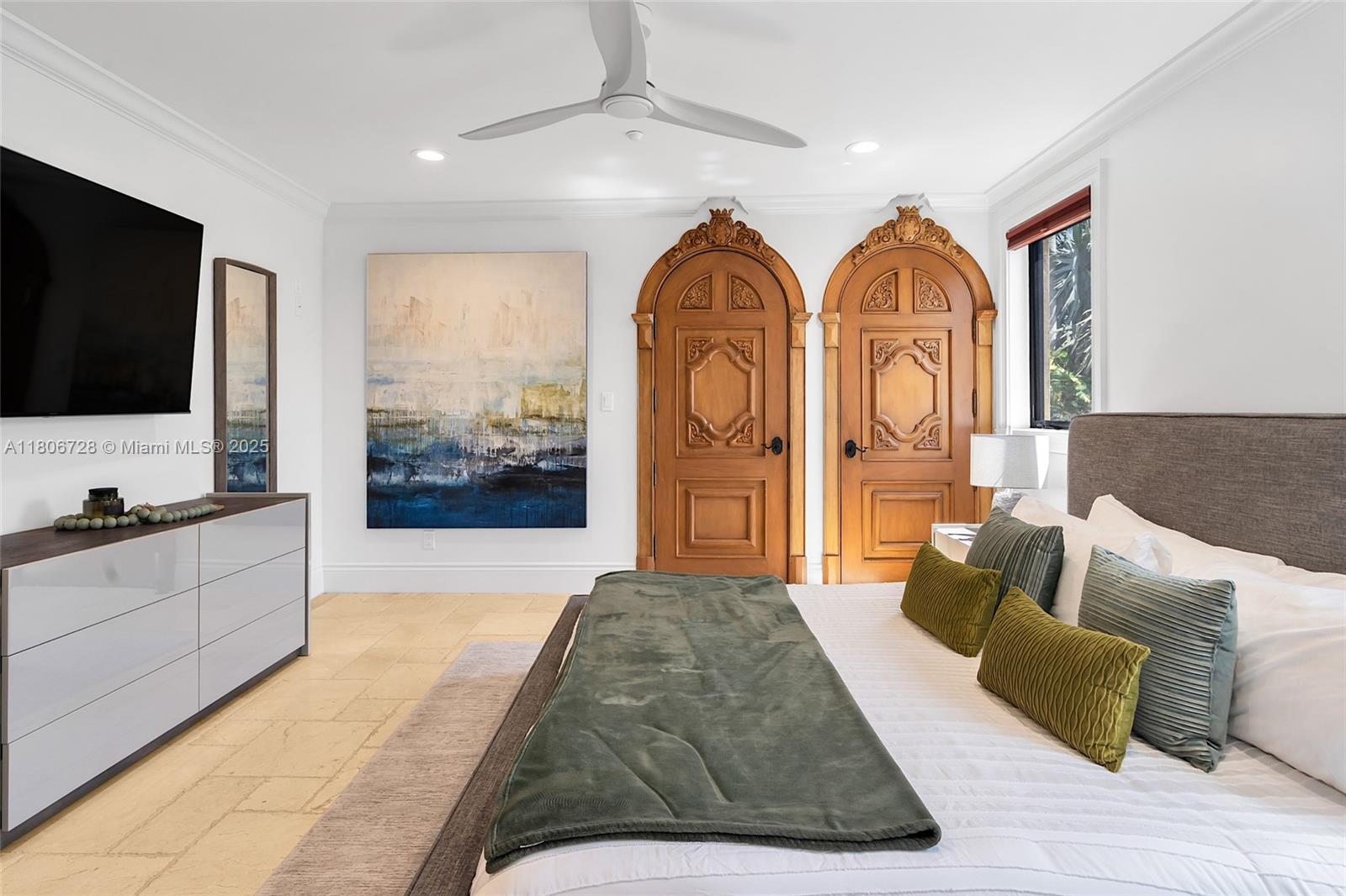 1011 Rhodes Villa Avenue Delray Beach, FL 33483 - Photo 56 of 90 a living room with fireplace furniture and a flat screen tv