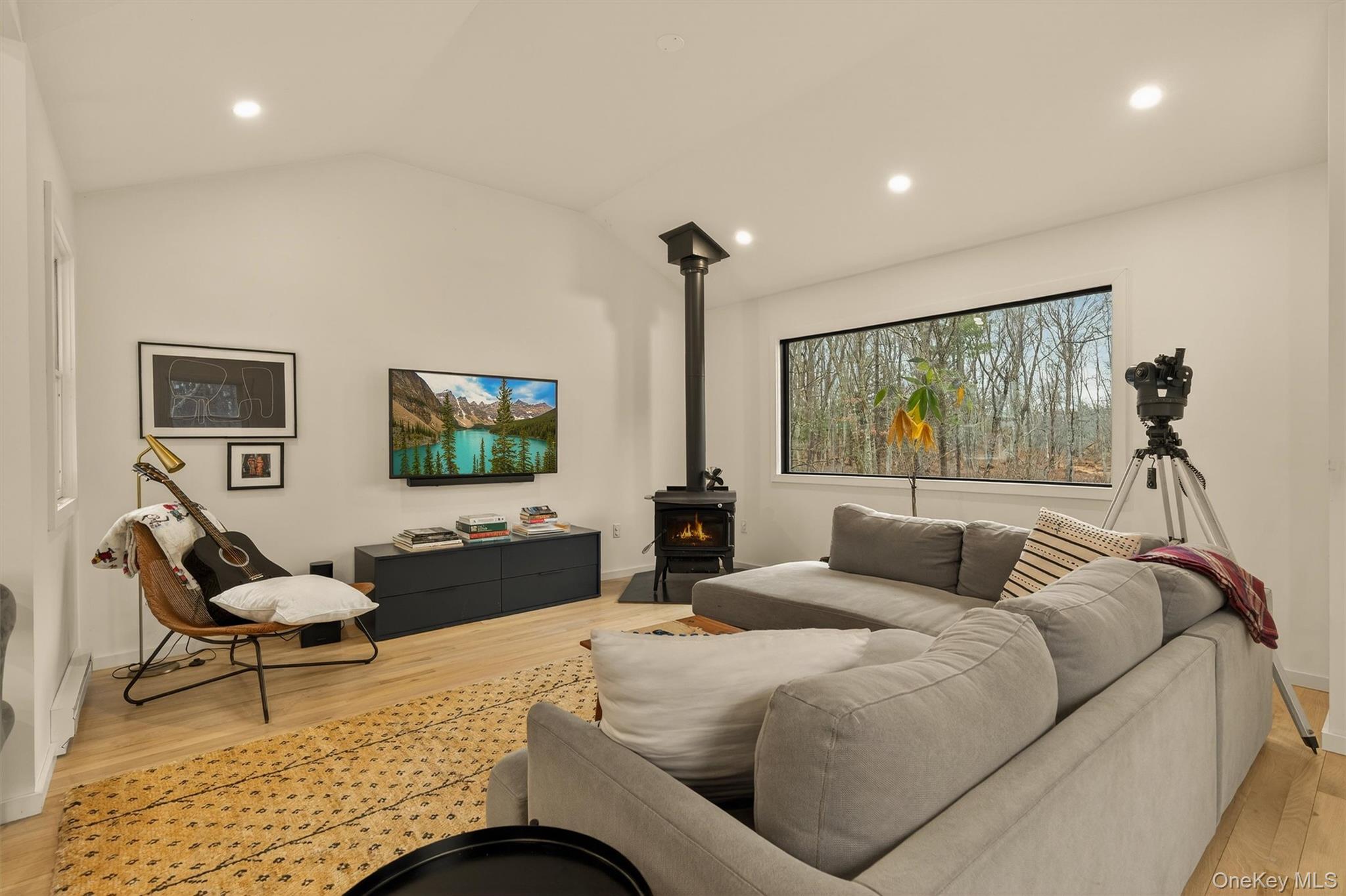 351 Gables Road Narrowsburg, NY 12764 - Photo 20 of 49 a bedroom with furniture and a flat screen tv