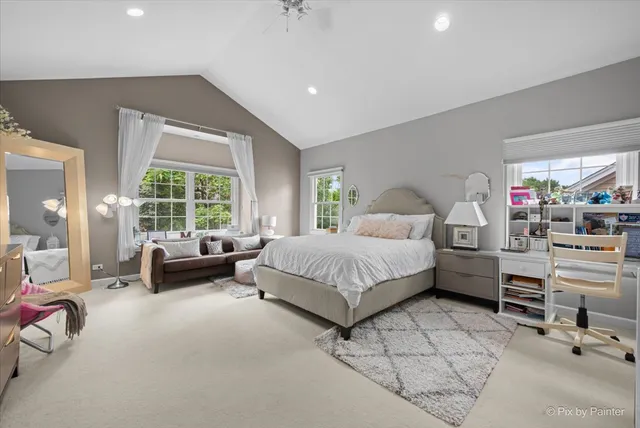 a bathroom with a sink vanity and a mirror