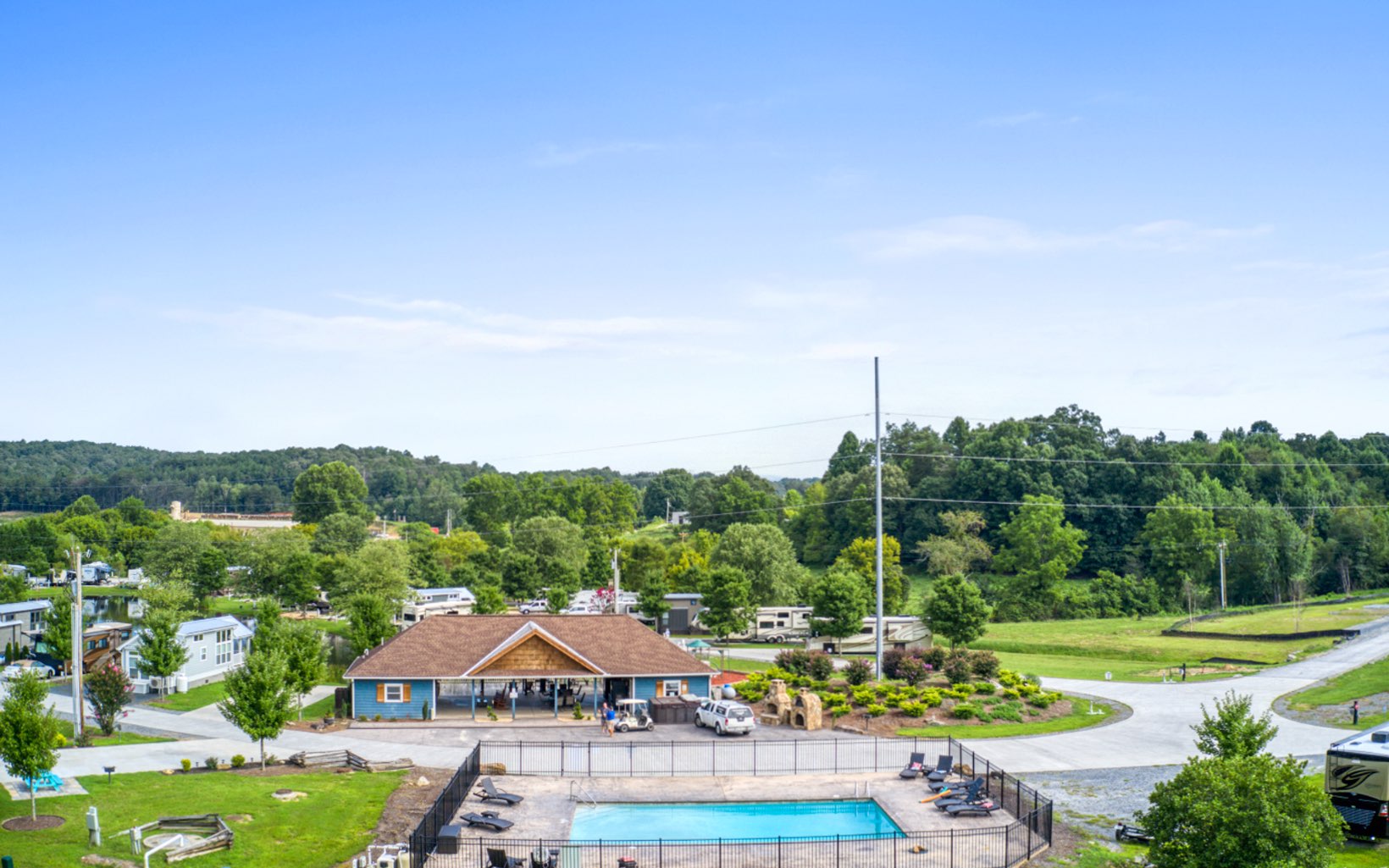 Meadow Hill Morganton, GA 30560 - Photo 15 of 30 a aerial view of a town with residential houses