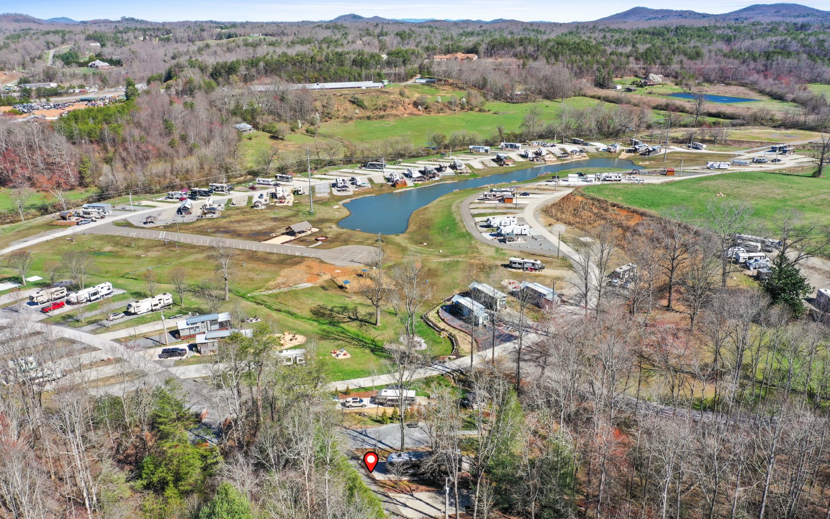 Meadow Hill Morganton, GA 30560 - Photo 7 of 30 an aerial view of a houses with a mountain