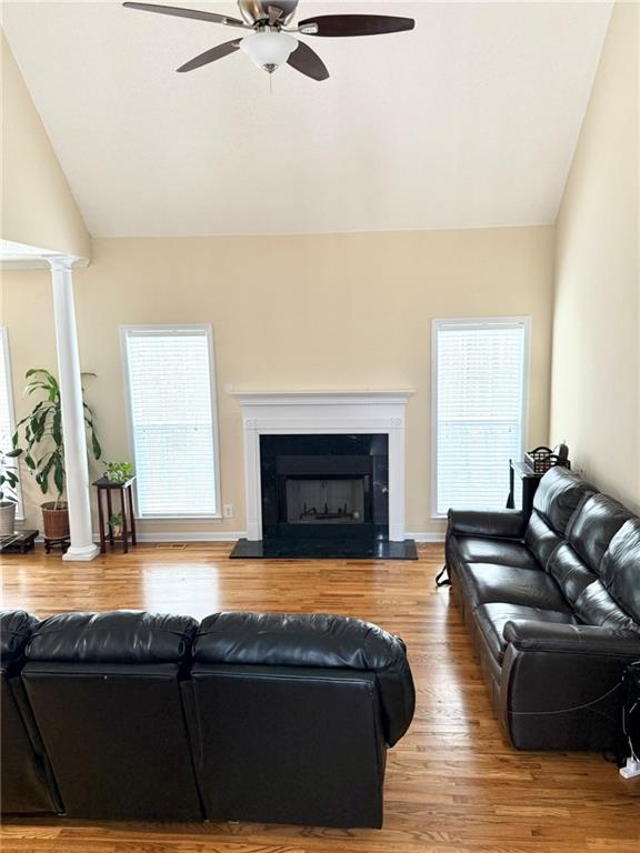 181 Masters Cove Macon, GA 31211 - Photo 4 of 16 a living room with furniture and a fireplace