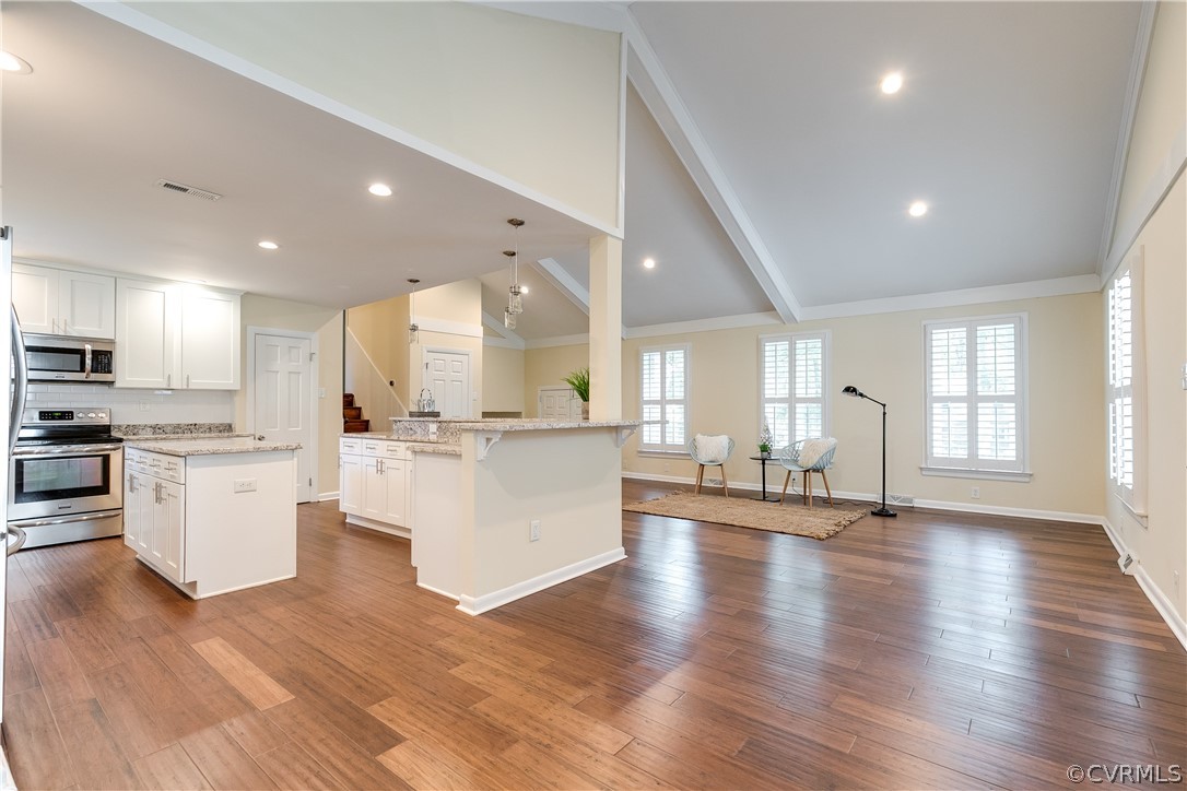 4327 Wakefield Road Richmond, VA 23235 - Photo 5 of 35 Main level (second floor) has chef's kitchen, livi