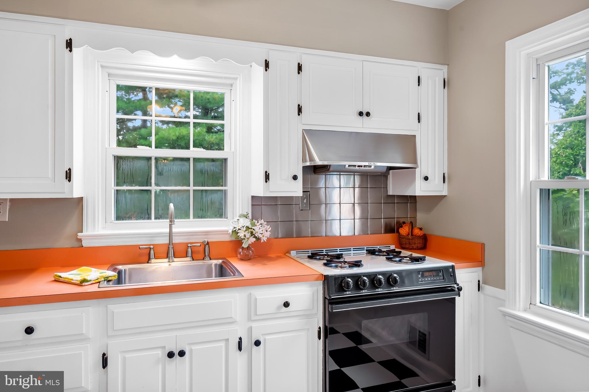 1238 Lake Falls Road Baltimore, MD 21210 - Photo 10 of 28 a kitchen with stainless steel appliances a stove a sink and a white cabinets