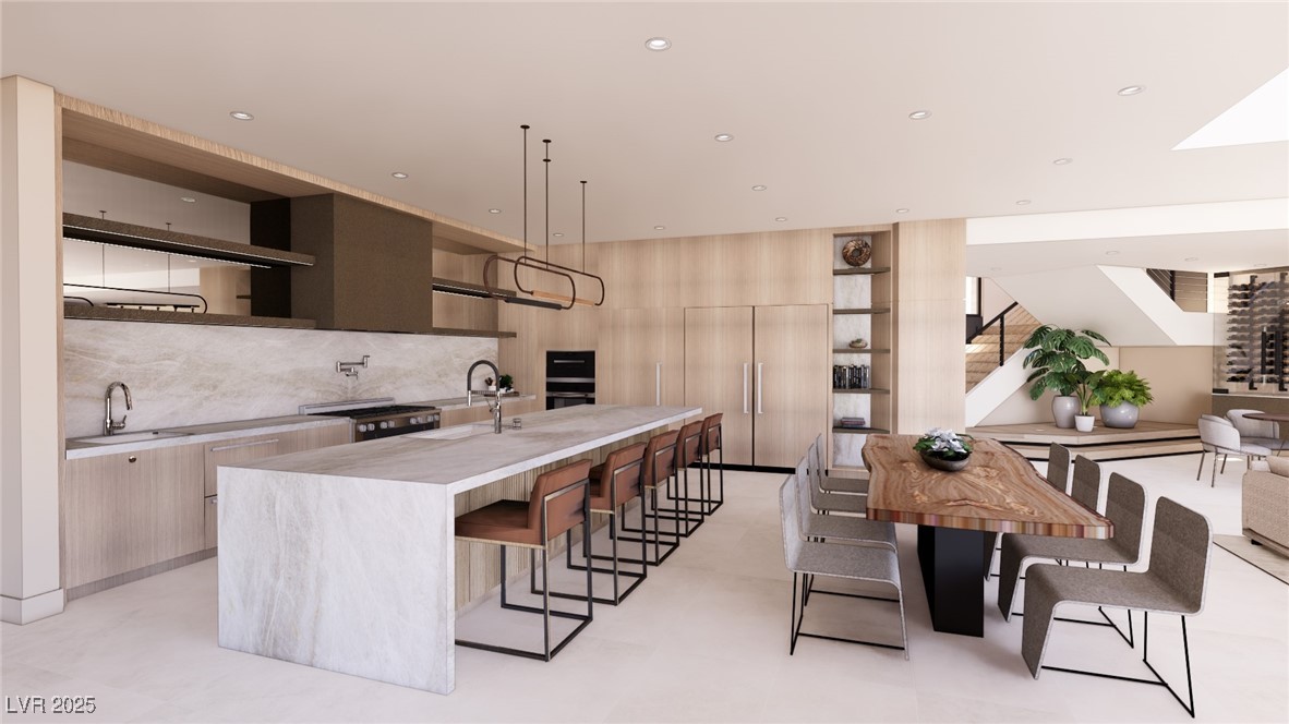555 Grand Rim Drive Henderson, NV 89012 - Photo 11 of 20 (Virtual Rendering) Modern kitchen w/ grand Island.