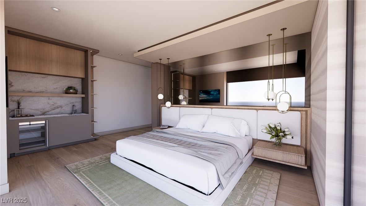 555 Grand Rim Drive Henderson, NV 89012 - Photo 15 of 20 (Virtual Rendering) Primary bedroom w/ wetbar.