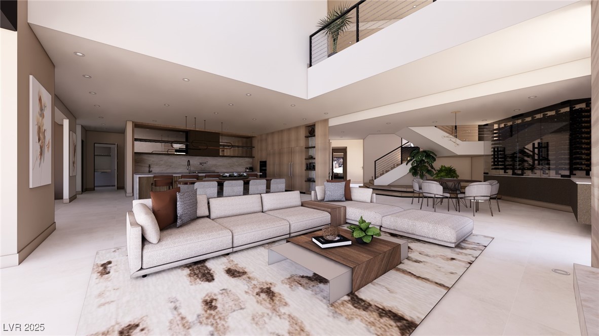 555 Grand Rim Drive Henderson, NV 89012 - Photo 10 of 20 (Virtual Rendering) Great room and kitchen area.