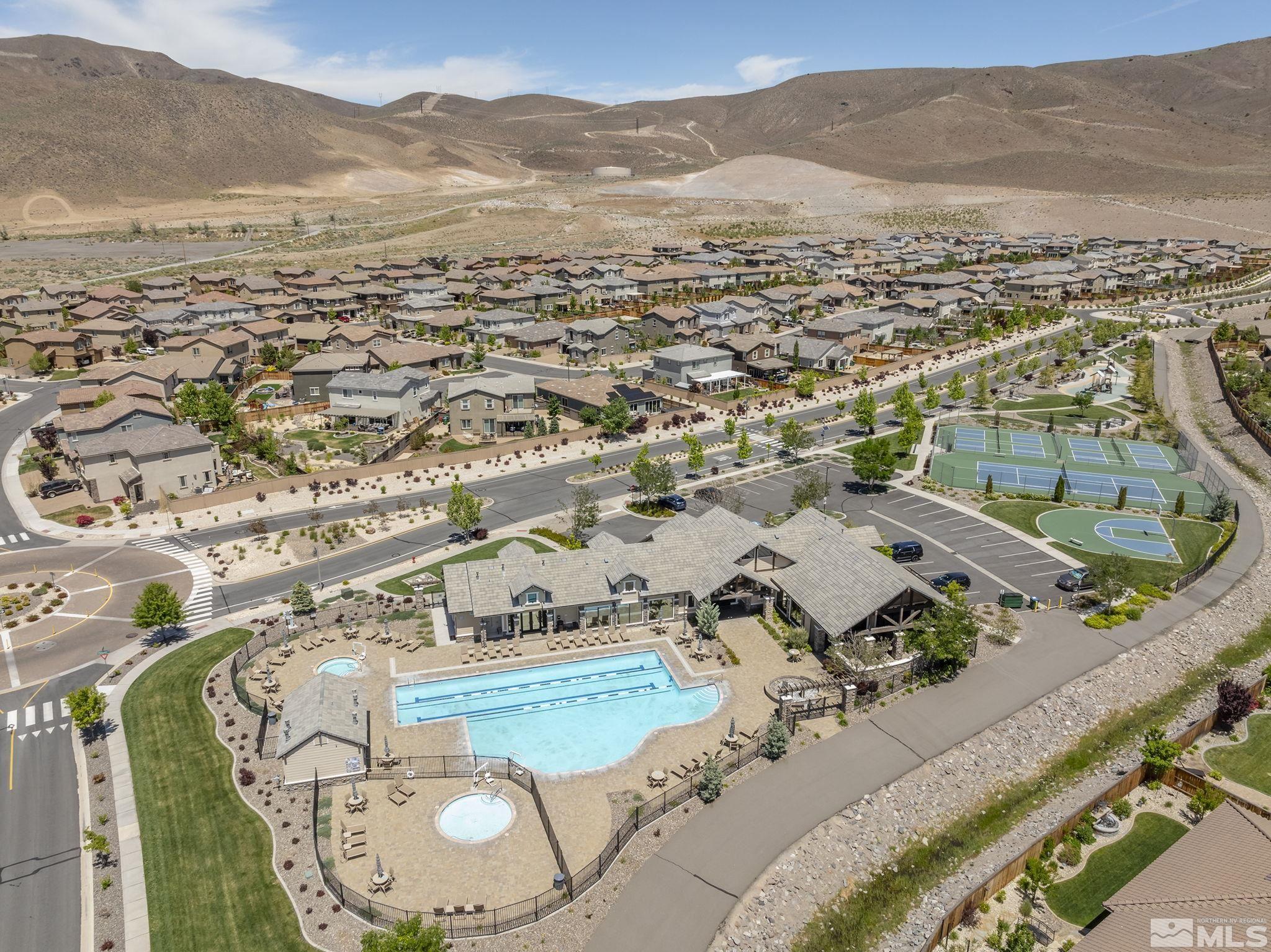 3080 Show Jumper Lane Reno, NV 89521 - Photo 35 of 40 an aerial view of a house with a mountain