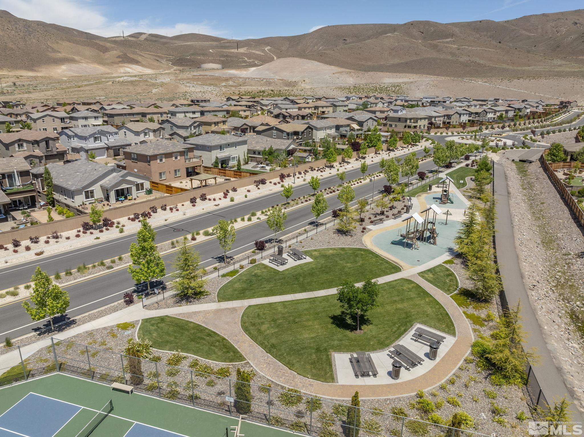 3080 Show Jumper Lane Reno, NV 89521 - Photo 38 of 40 an aerial view of residential houses with outdoor space and trees