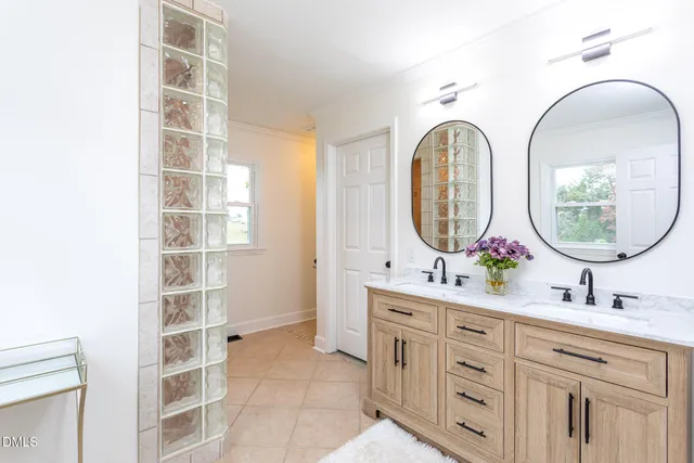 a view of a room with a window