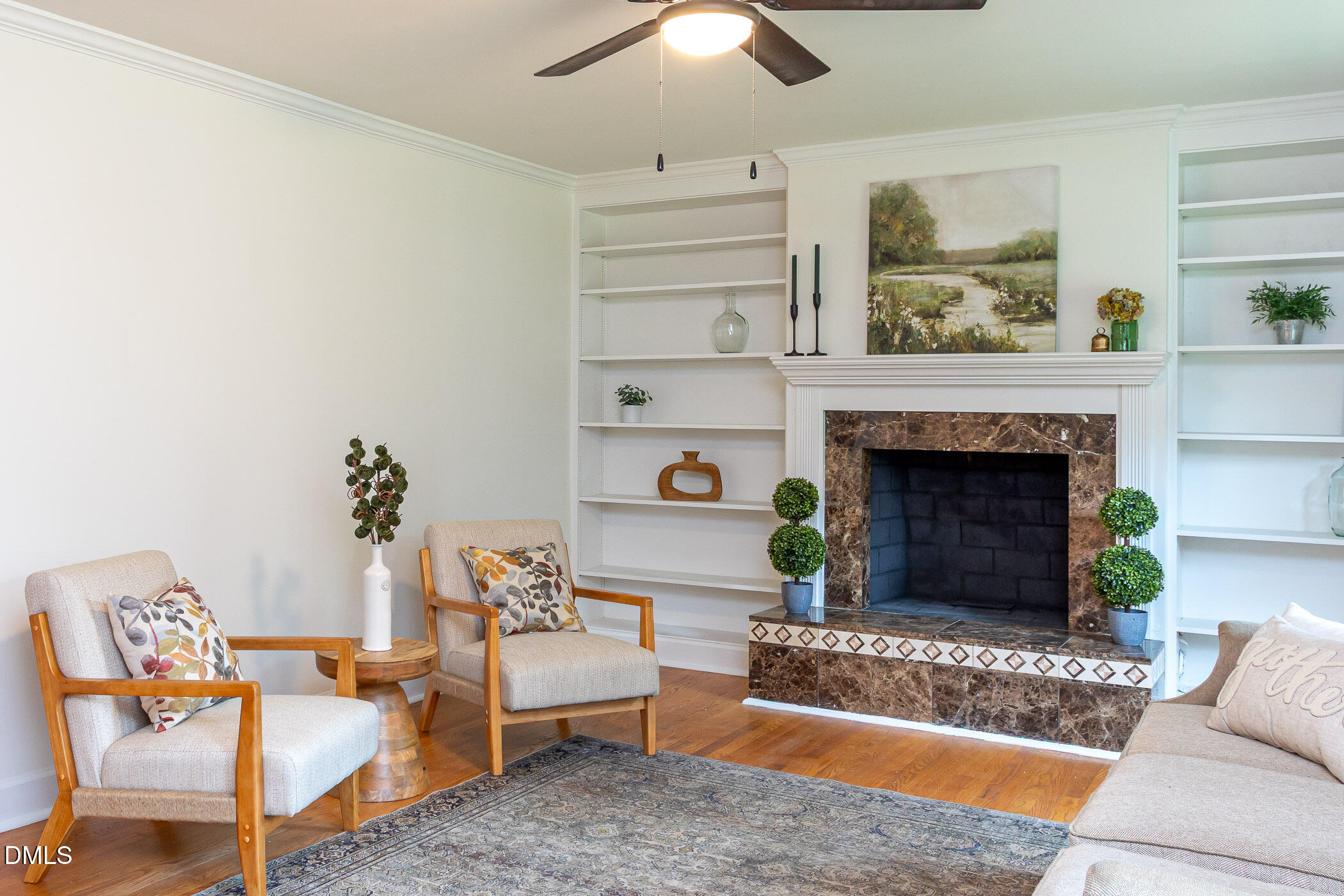641 Rocky Ford Road Louisburg, NC 27549 - Photo 8 of 40 a living room with furniture and a fireplace