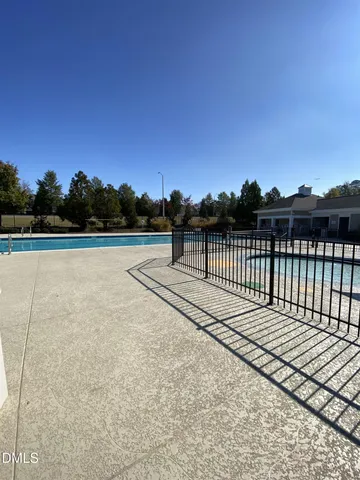 a view of a terrace with city view