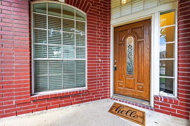 a view of front door of house