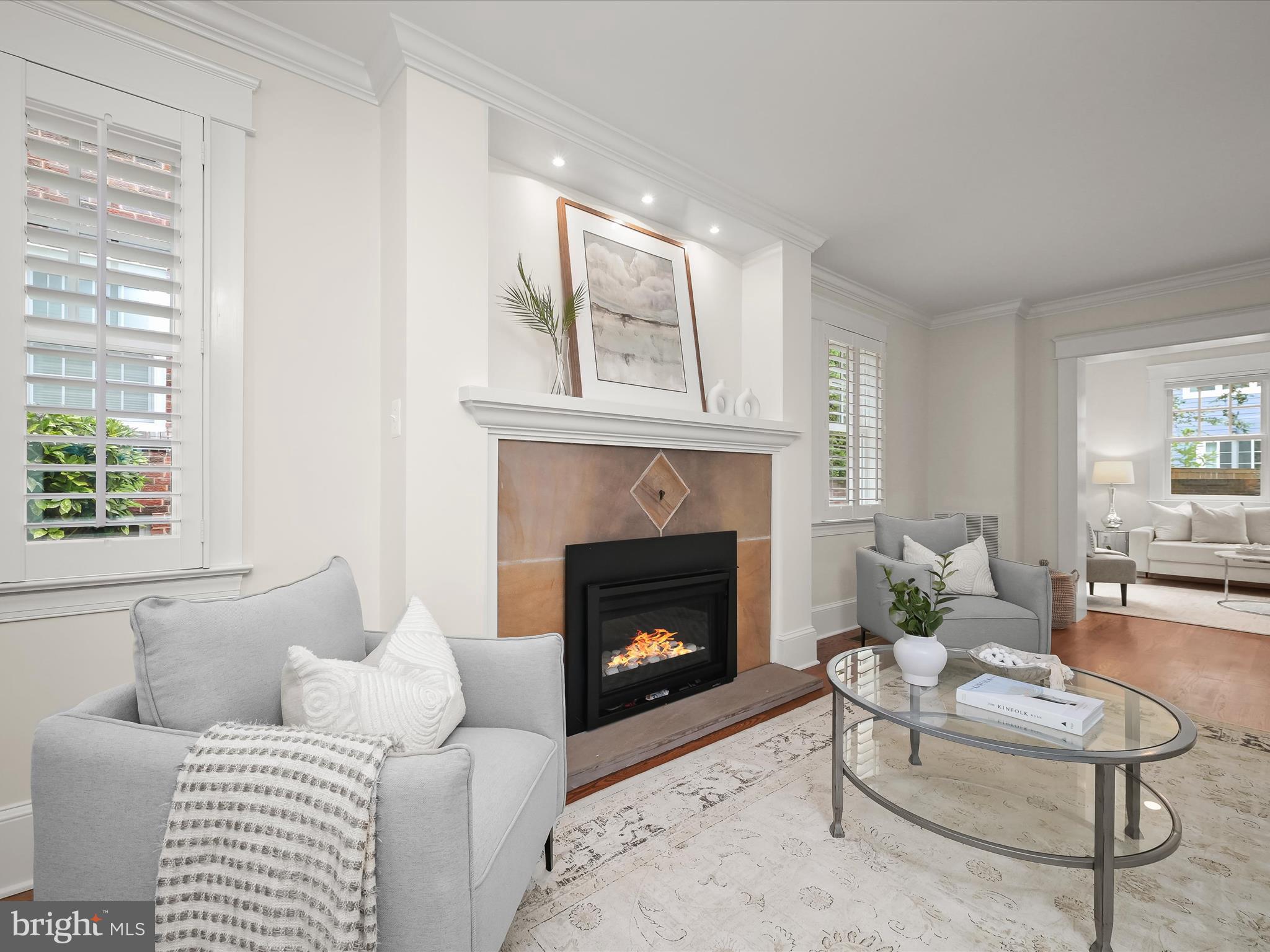 3118 17th Street North Arlington, VA 22201 - Photo 18 of 96 a living room with furniture and a fireplace