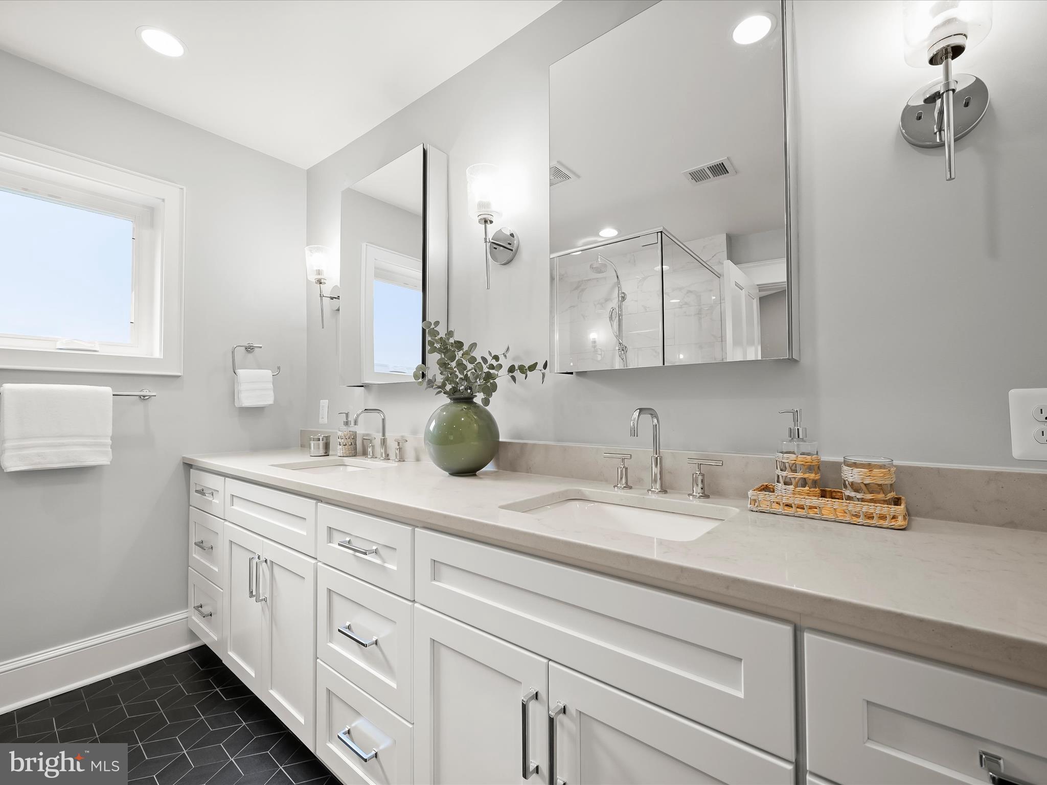 3118 17th Street North Arlington, VA 22201 - Photo 41 of 96 Double sinks, stone counter tops & new lighting
