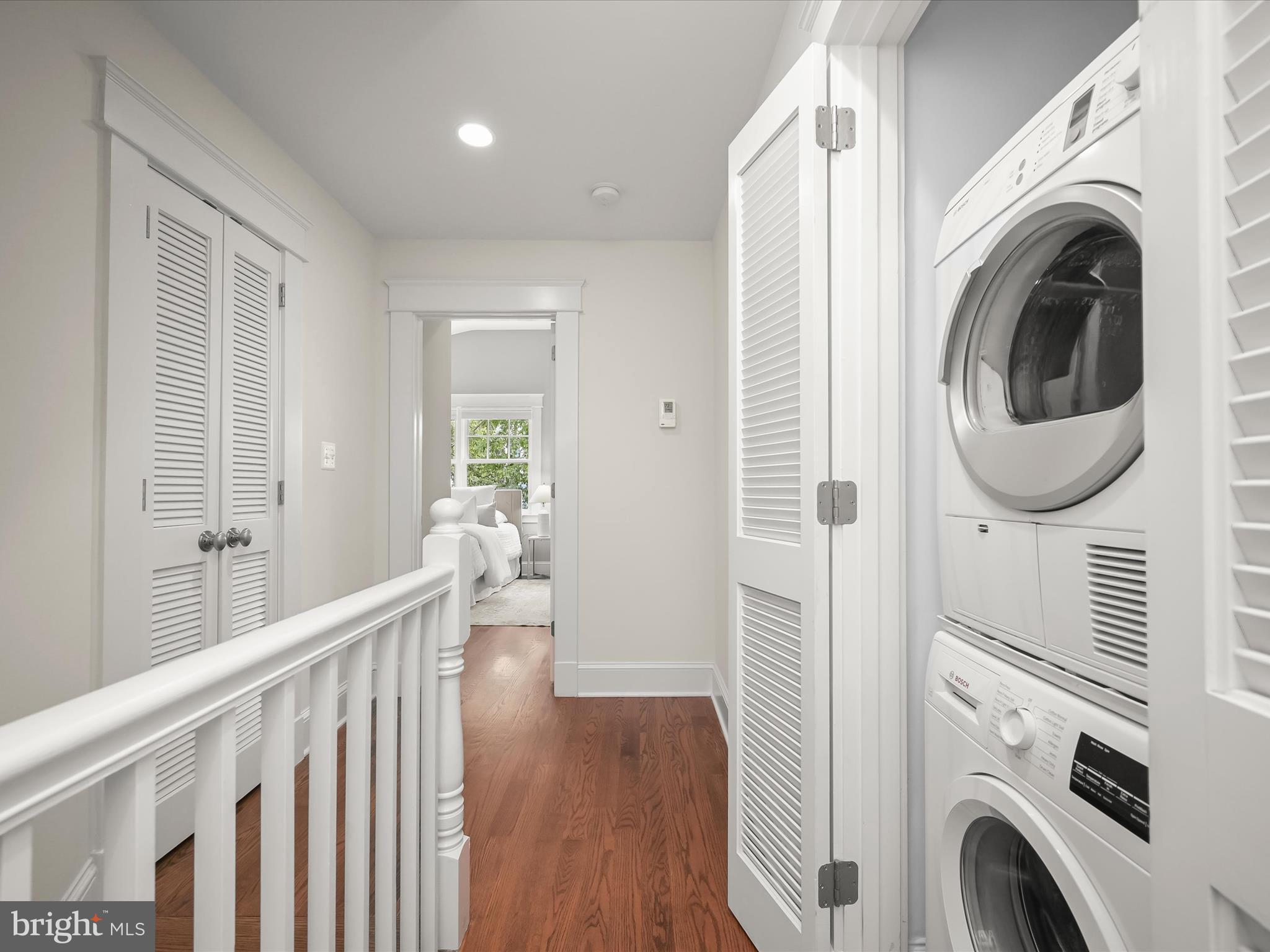 3118 17th Street North Arlington, VA 22201 - Photo 42 of 96 a view of a hallway with washer and dryer