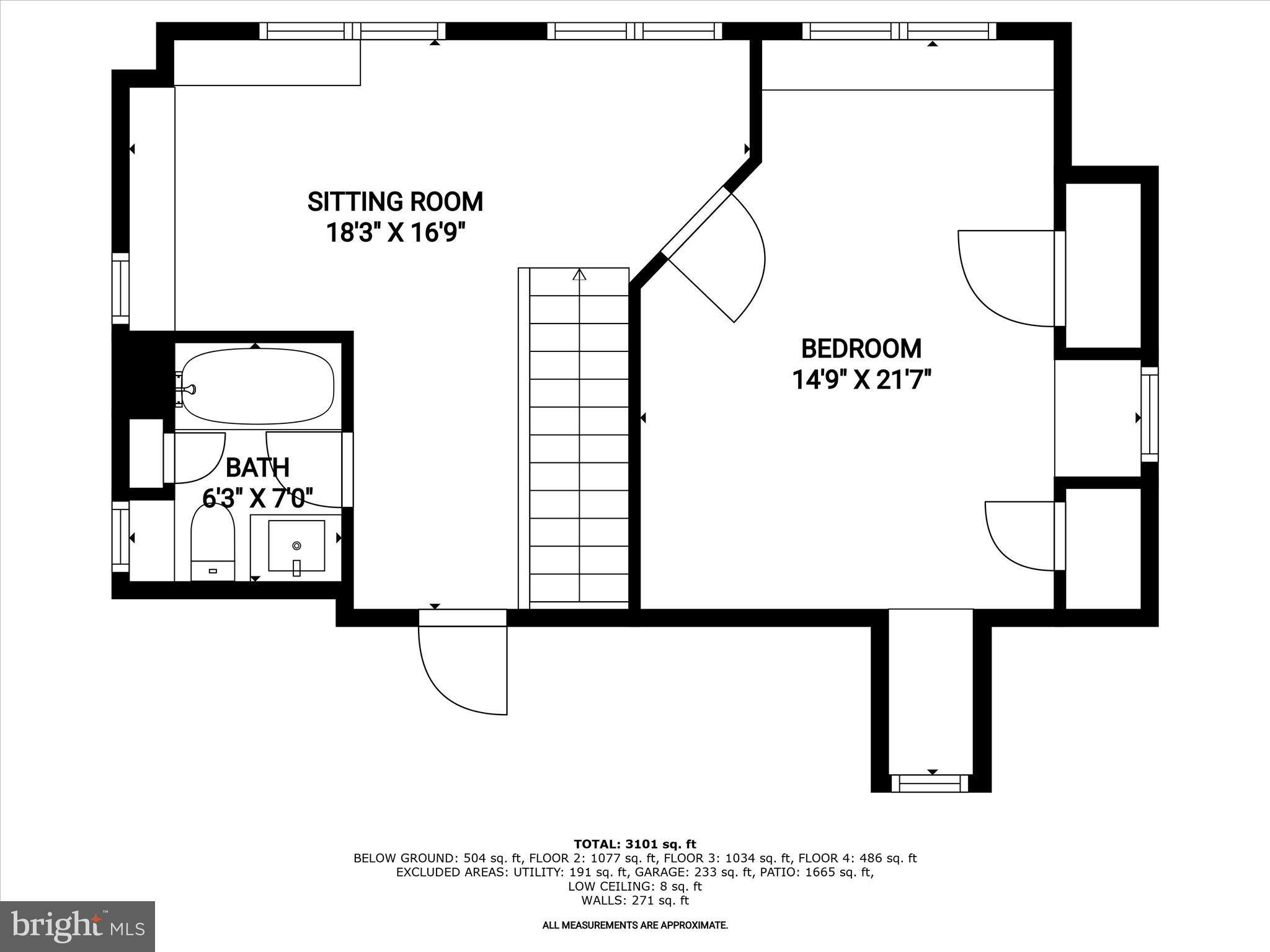 3118 17th Street North Arlington, VA 22201 - Photo 95 of 96 3rd Level Floor Plan