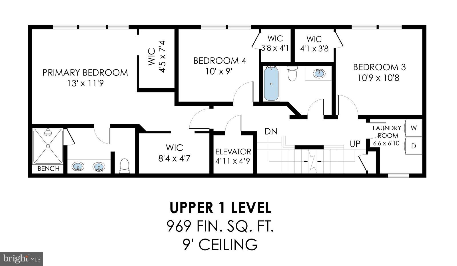 11236 Faraday Park Drive Reston, VA 20190 - Photo 74 of 74 Upper-Level Floor Plan: 11236 Faraday Park Drive.