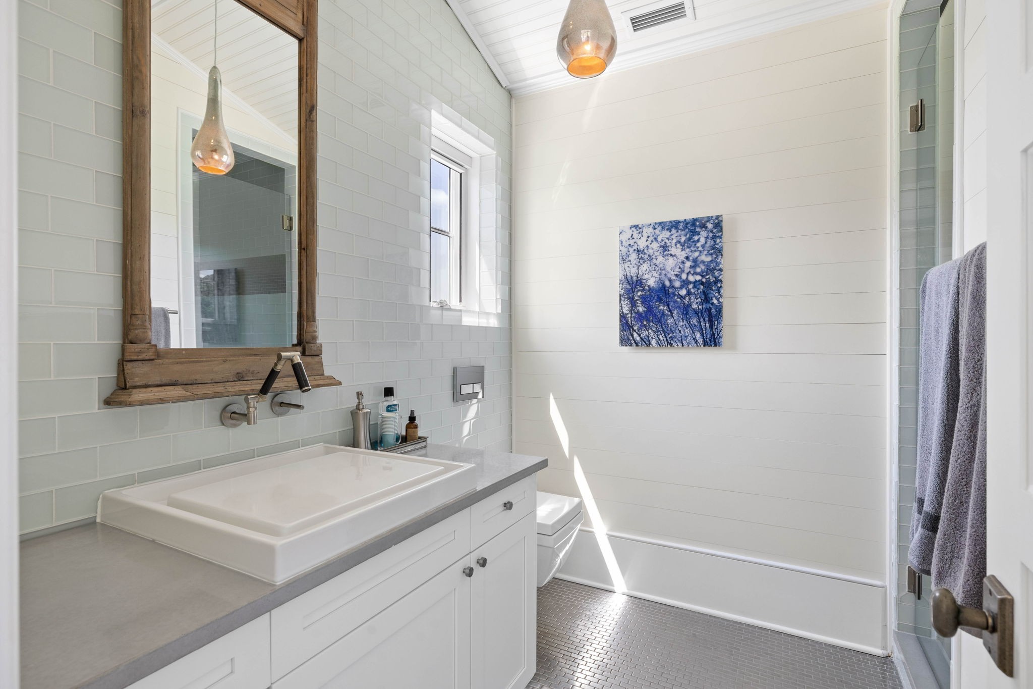 3385 Bailey Road Franklin, TN 37064 - Photo 24 of 56 a bathroom with a sink a mirror and a shower
