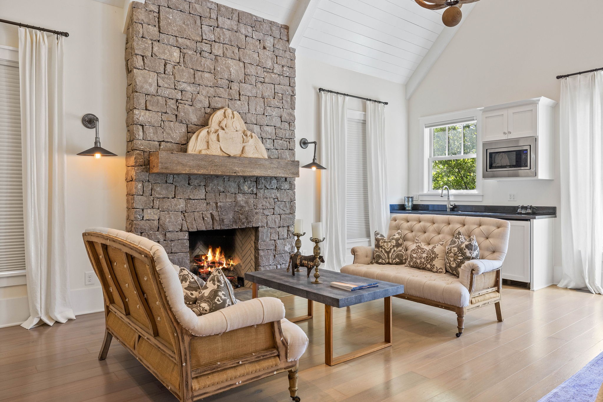 3385 Bailey Road Franklin, TN 37064 - Photo 52 of 56 a living room with furniture and a fireplace