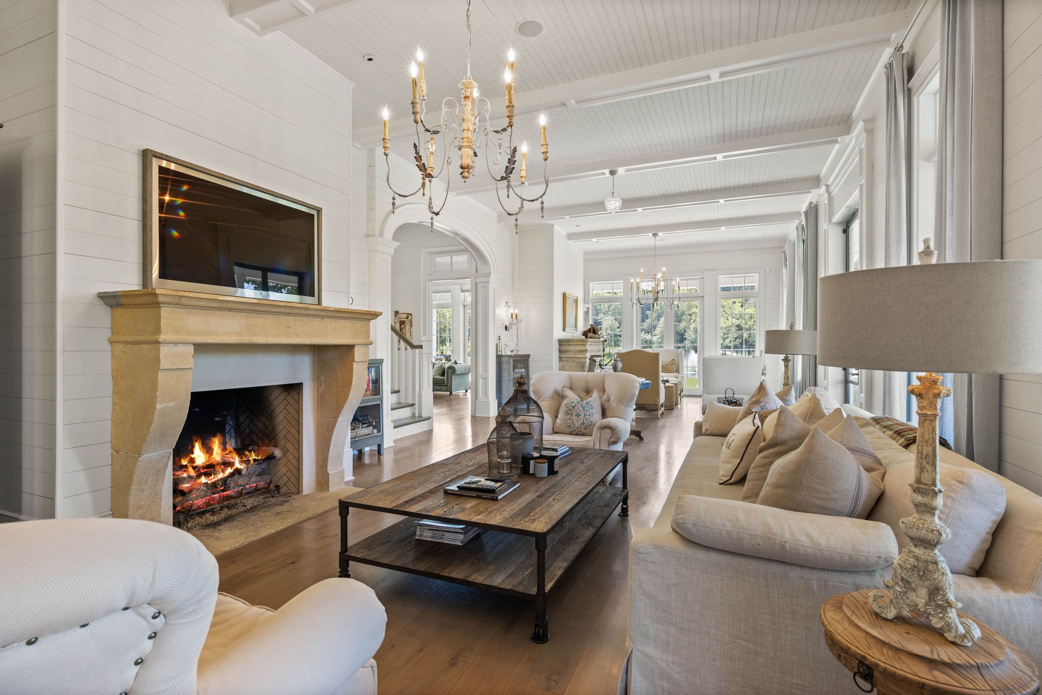 3385 Bailey Road Franklin, TN 37064 - Photo 10 of 56 a living room with furniture and a fireplace